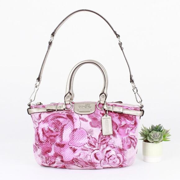Coach Madison Floral Sophia Satchel Bag - Picture 1 of 9